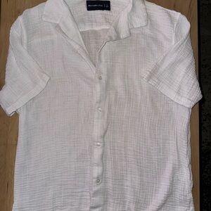Abercrombie & Fitch Men's White Shirt